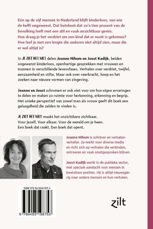 Je ziet het nietbackcover