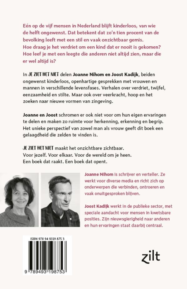 Je ziet het nietbackcover