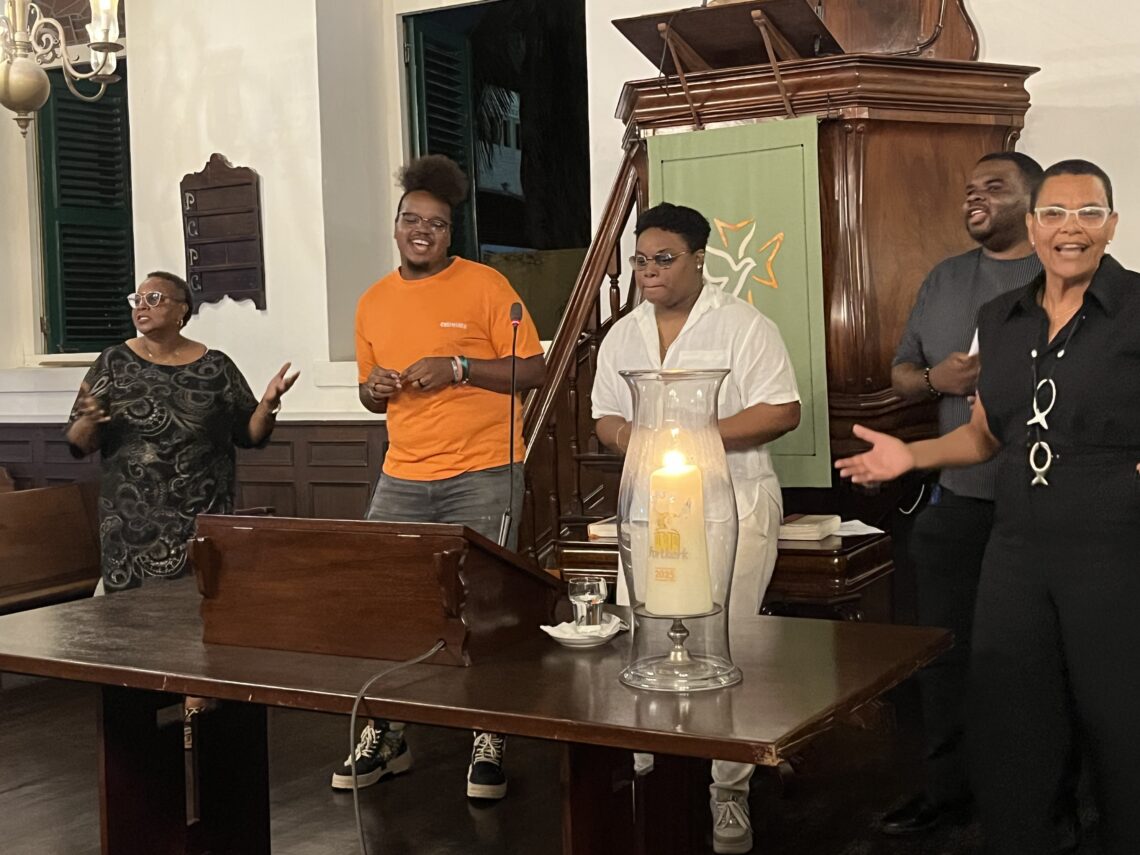 Zangers uit de Ebenezer Church 