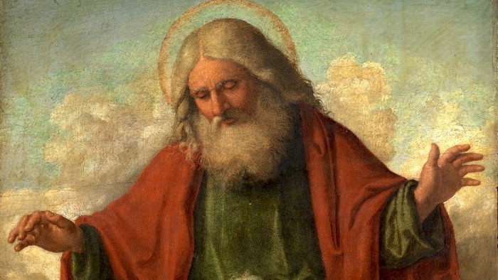 Fresco God the Father van Giovanni Battista Cima da Conegliano