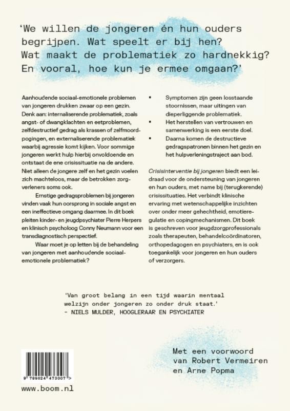 Crisisinterventie bij jongerenbackcover