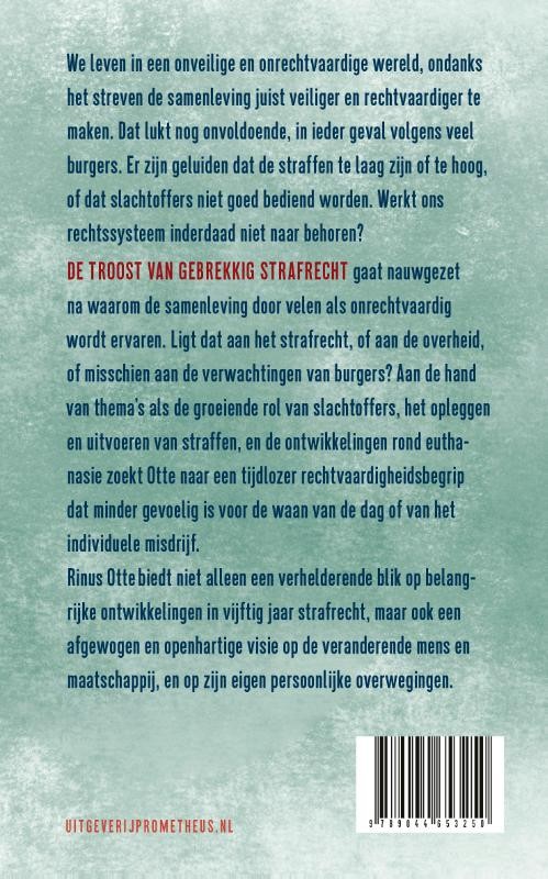 De troost van gebrekkig strafrechtbackcover