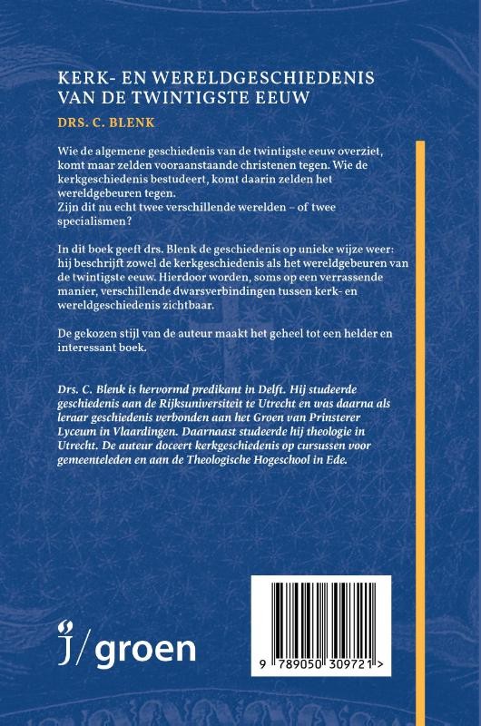 Kerk- en wereldgeschiedenis van de twintigste eeuwbackcover