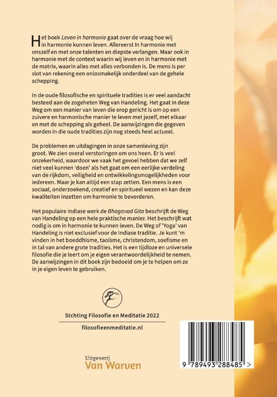 Leven in harmoniebackcover