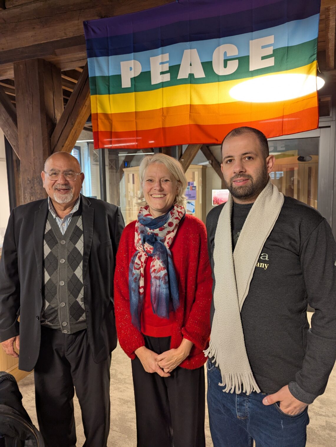 Martine Meijers met Zoughbi Alzoughbi en Roger Salameh