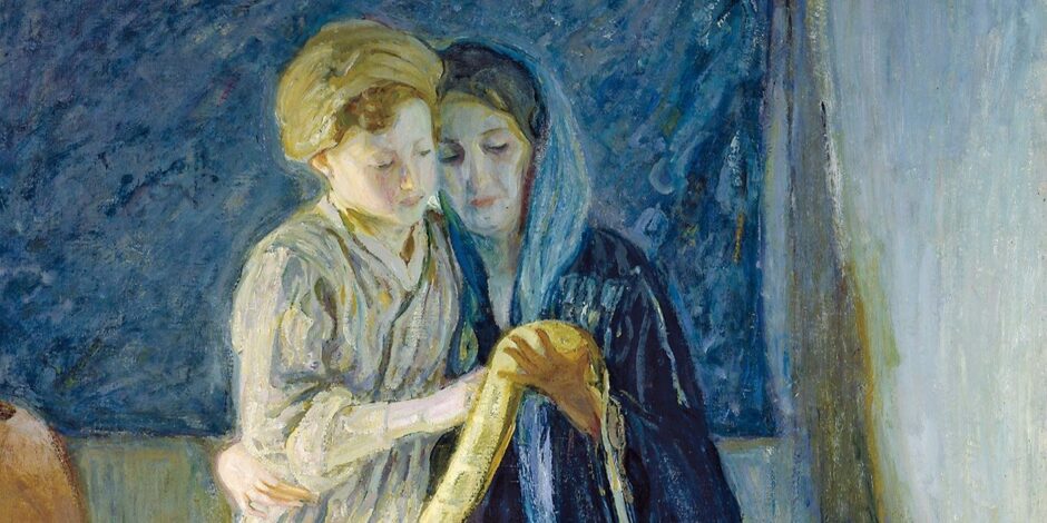 Schilderij Henry Ossawa Tanner, 'Christus en zijn moeder