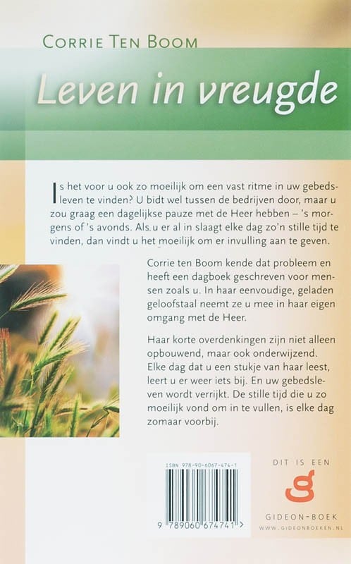 Leven in vreugdebackcover