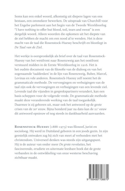De taal van de zielbackcover