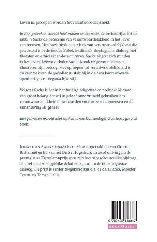 2-pak De kracht van de Tora + Een gebroken wereld heel makenbackcover