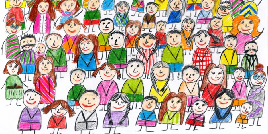 Illustratie van een groep mensen