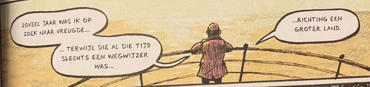 Tekening over de verhouding tussen vreugde en het goddelijke bij C.S. Lewis uit The Mythmakers van John Hendrix