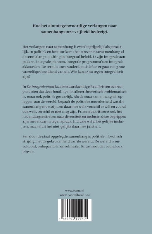 De integrale staatbackcover