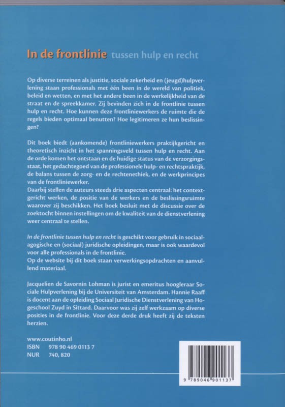 In de frontlinie tussen hulp en rechtbackcover