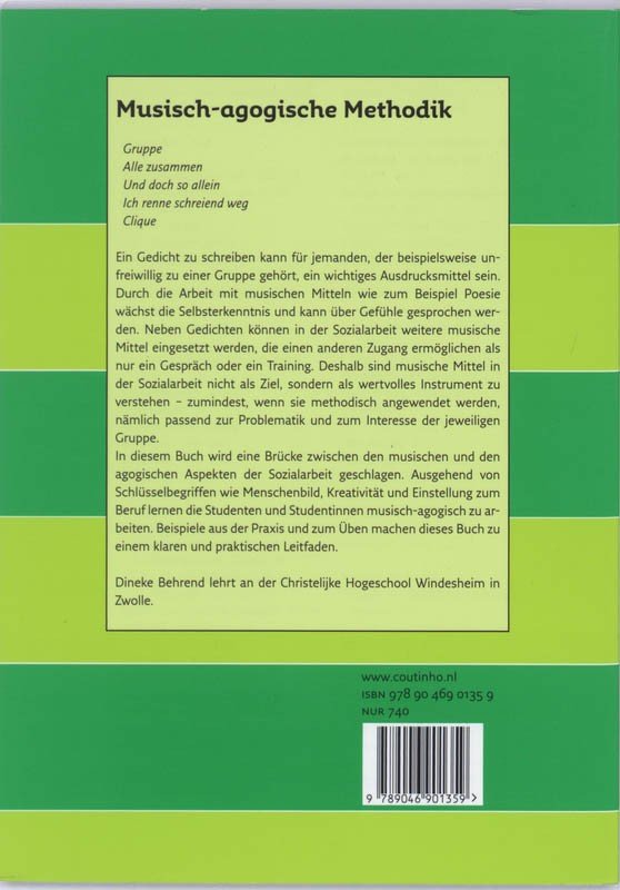 Musisch-agogischer Methodikbackcover