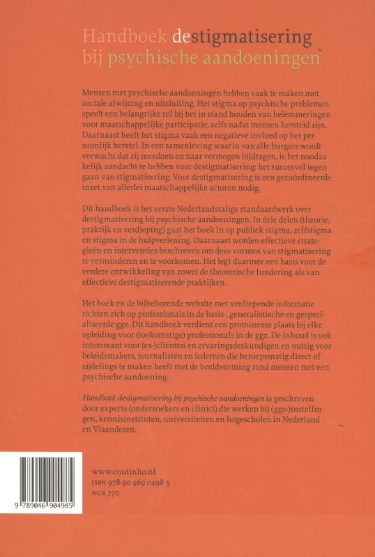 Handboek destigmatisering bij psychische aandoeningenbackcover