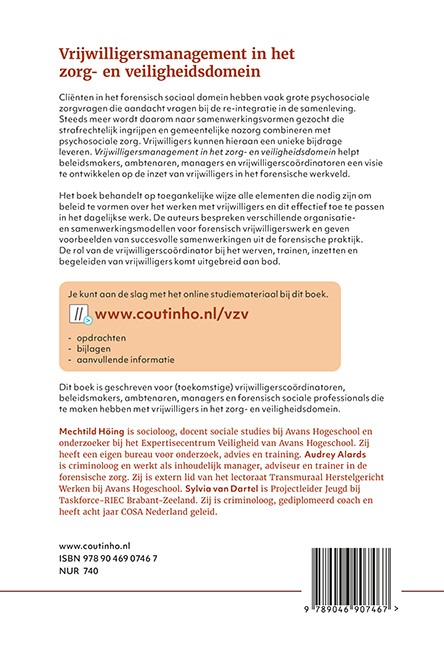 Vrijwilligersmanagement in het zorg- en veiligheidsdomeinbackcover