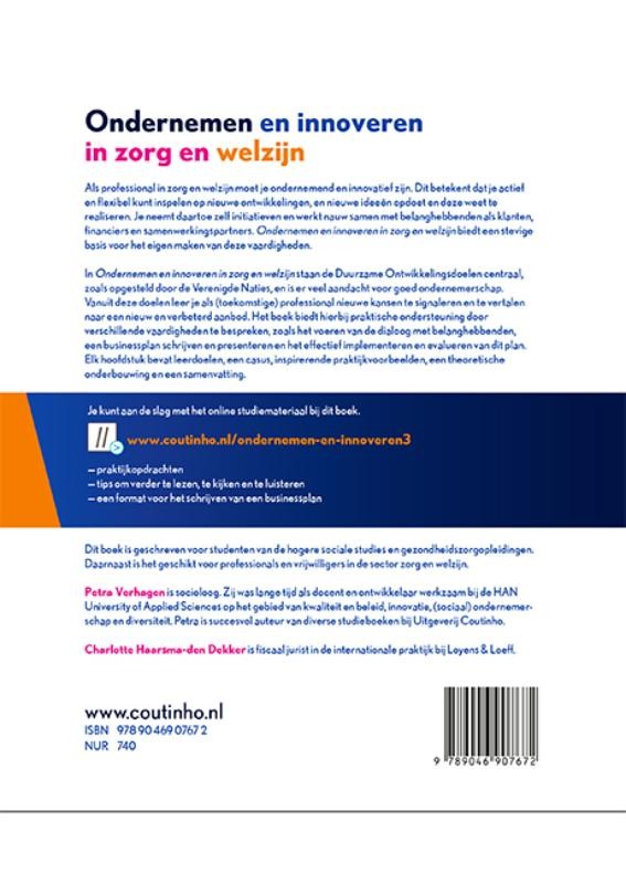Ondernemen en innoveren in zorg en welzijnbackcover