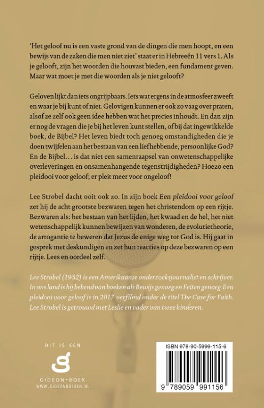 Een pleidooi voor geloofbackcover