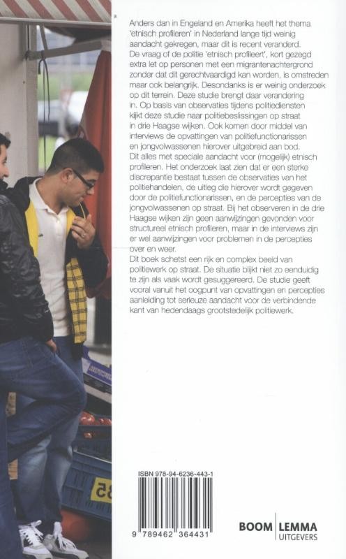 Etnisch profileren in Den Haag?backcover