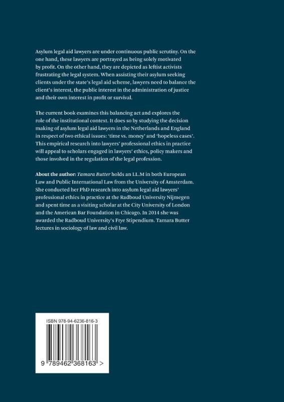 Asylum Legal Aid Lawyers’ Professional Ethics in Practicebackcover
