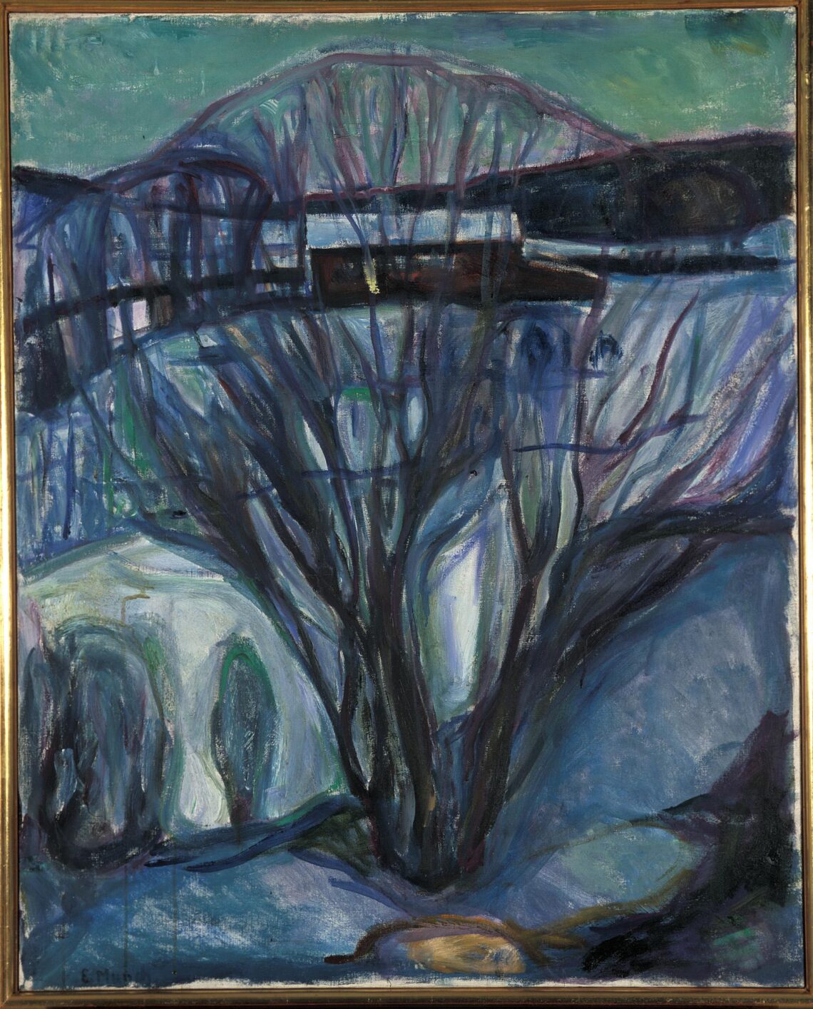 Winter night van Edvar Munch