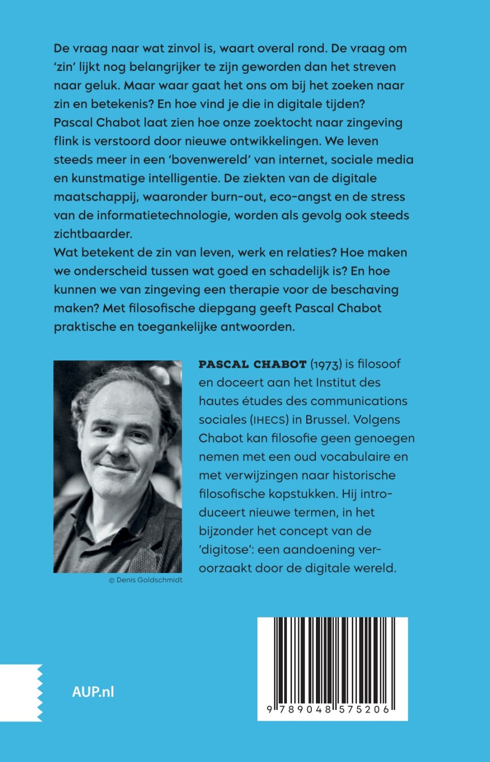 De zin van het levenbackcover