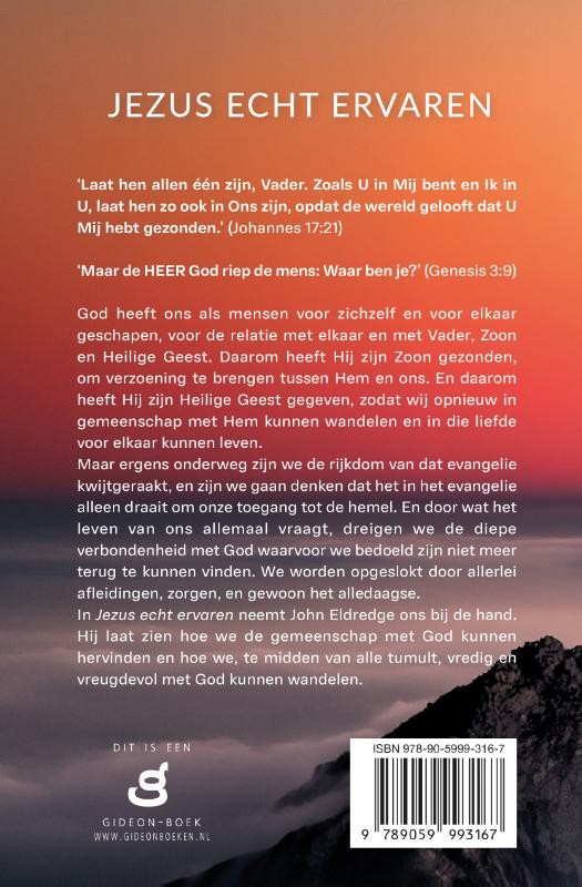 Jezus echt ervarenbackcover