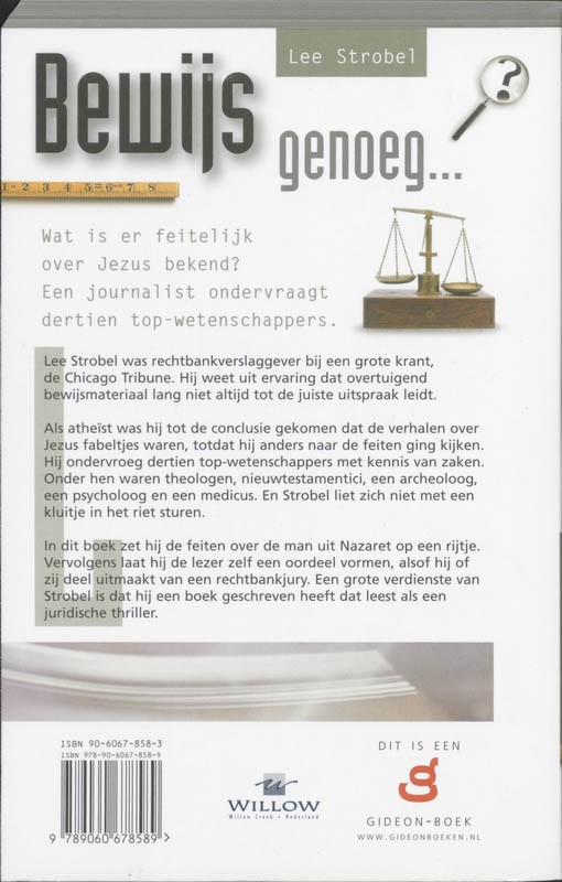Bewijs genoeg…backcover