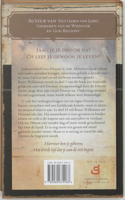 De droomgeverbackcover