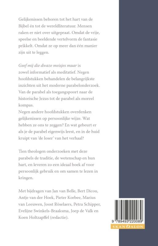 Geef mij die dwaze meisjes maarbackcover