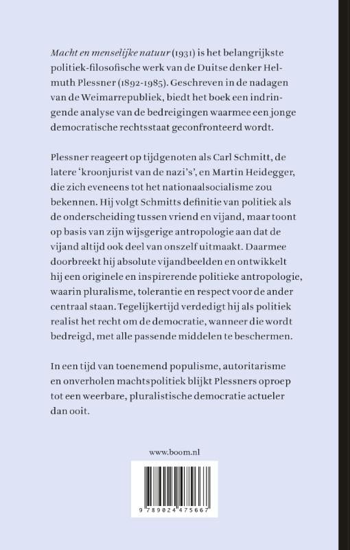 Macht en menselijke natuurbackcover