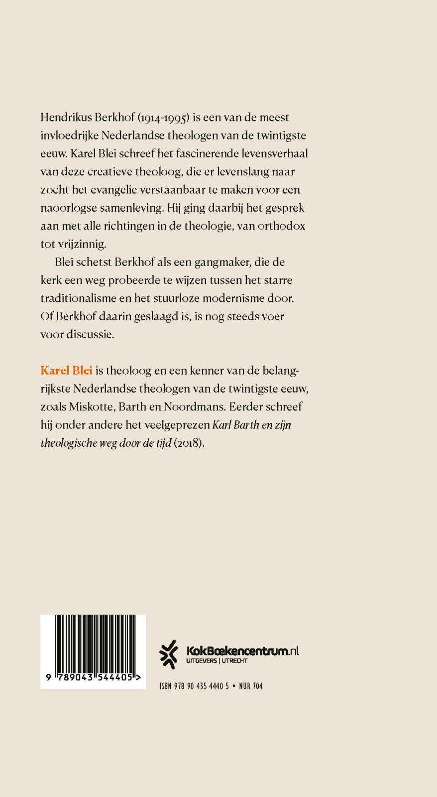 Hendrikus Berkhofbackcover
