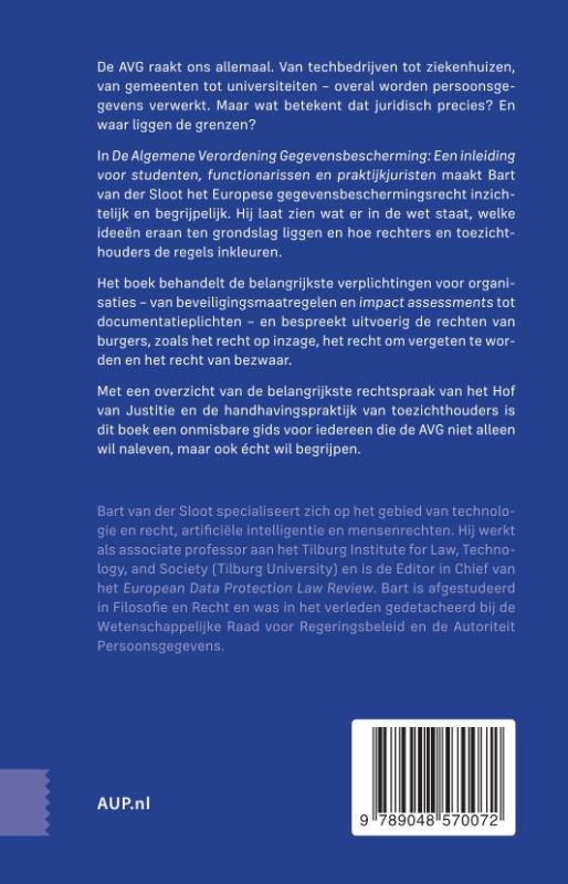 De Algemene Verordening Gegevensbeschermingbackcover
