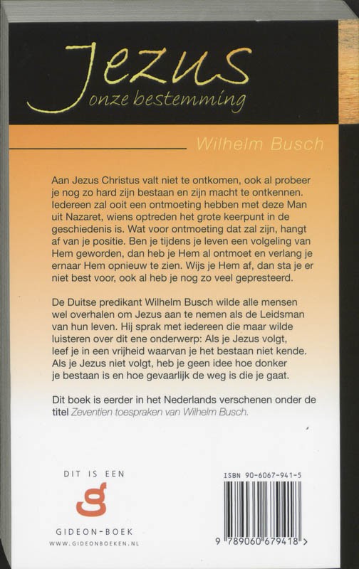 Jezus onze bestemmingbackcover