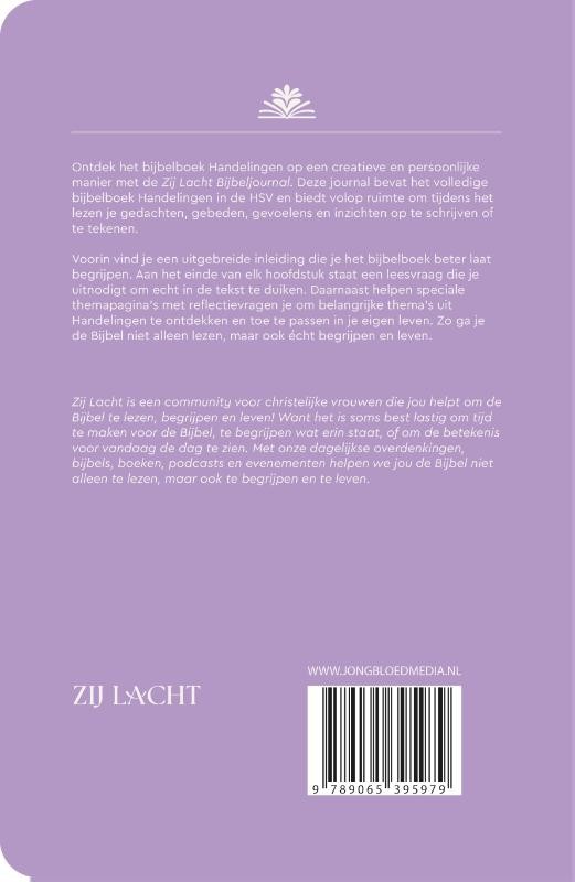 Zij Lacht Bijbeljournal Handelingen HSVbackcover