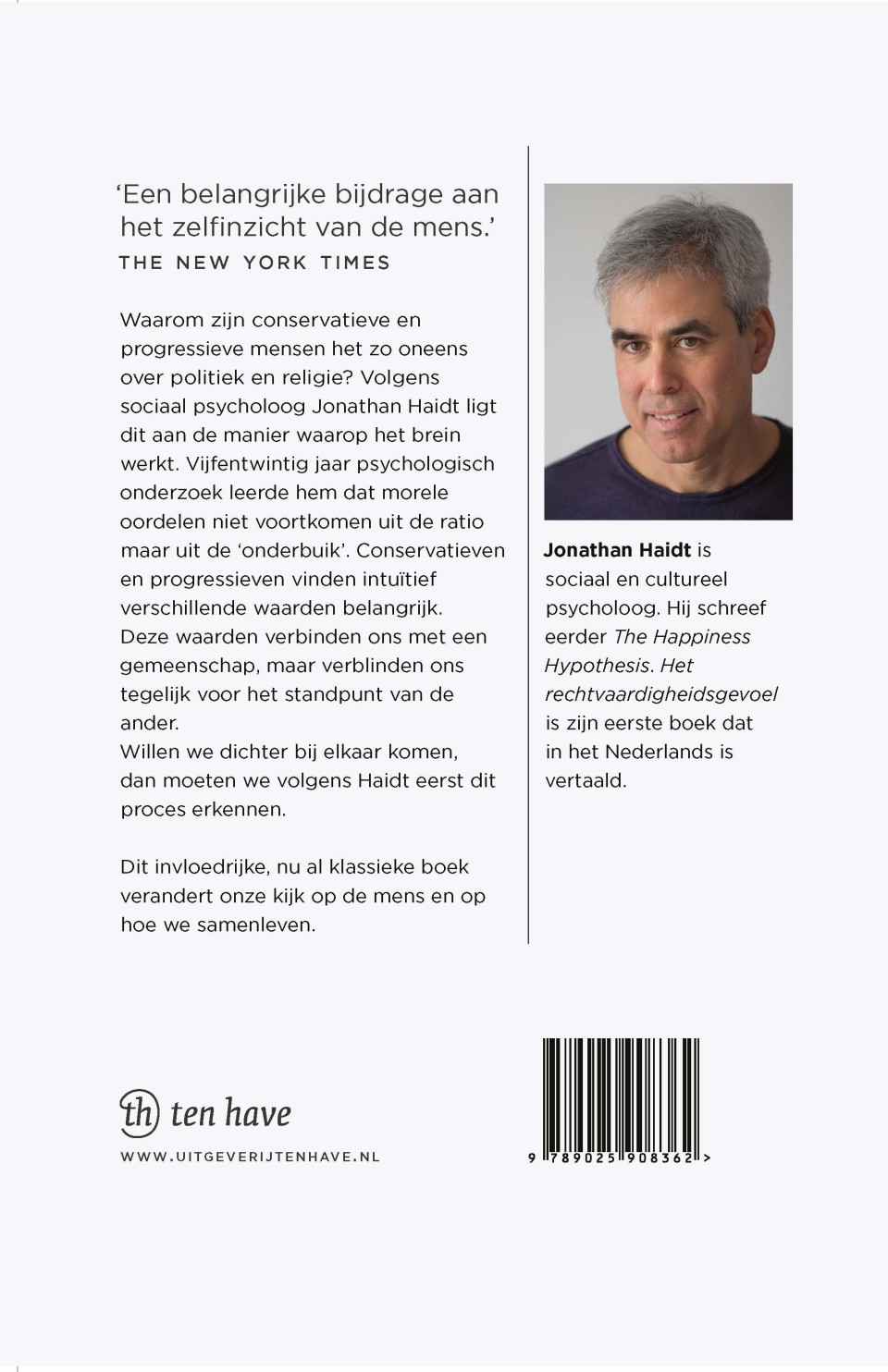 Het rechtvaardigheidsgevoelbackcover
