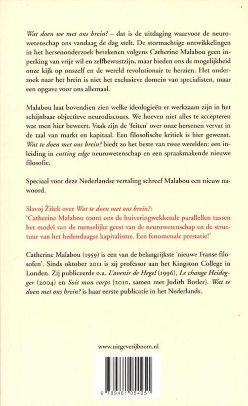 Wat te doen met ons brein?backcover