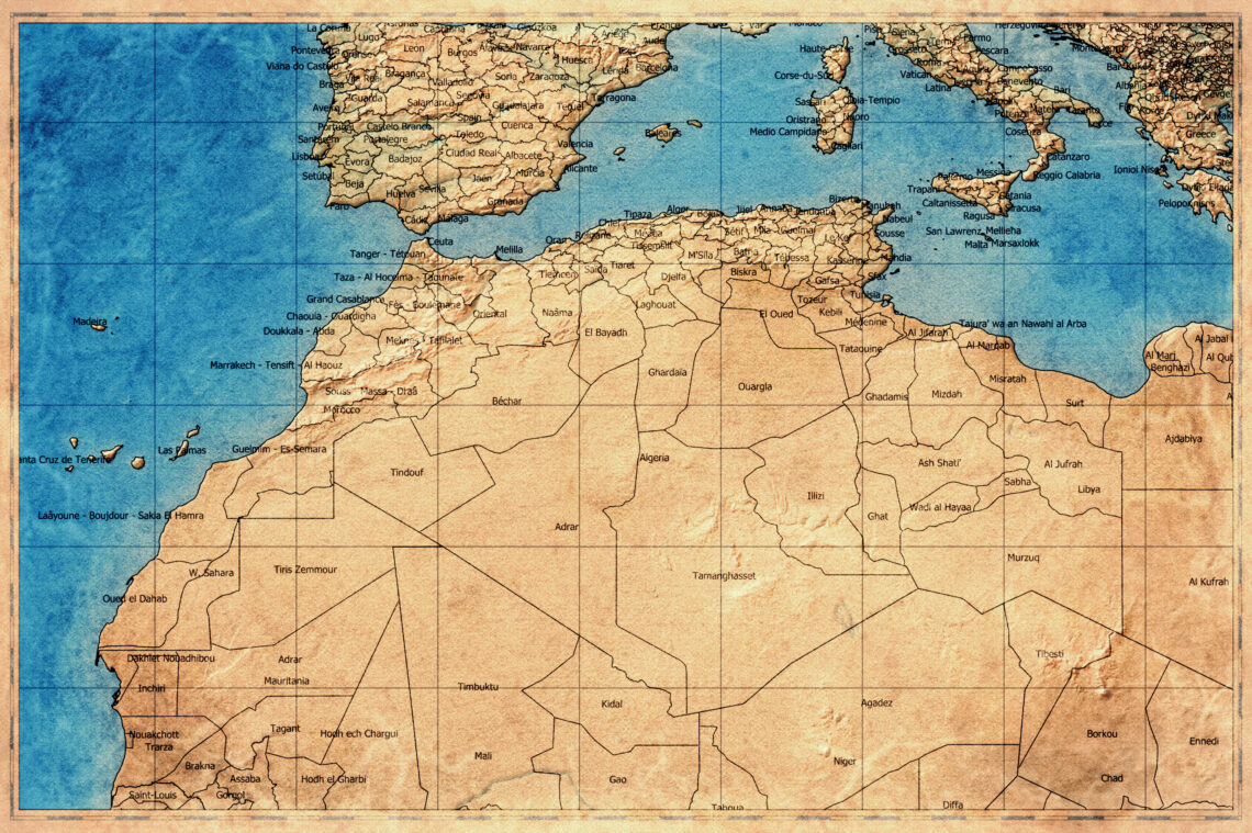 Kaart Noord-Afrika