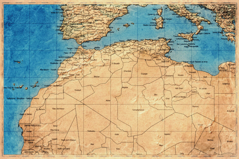 Kaart Noord-Afrika