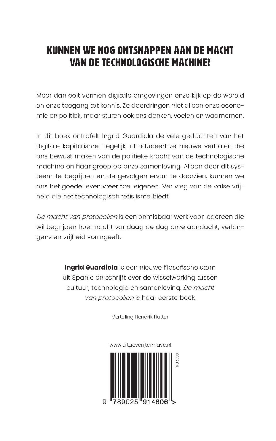 De macht van protocollenbackcover