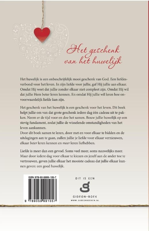 Het geschenk van het huwelijkbackcover