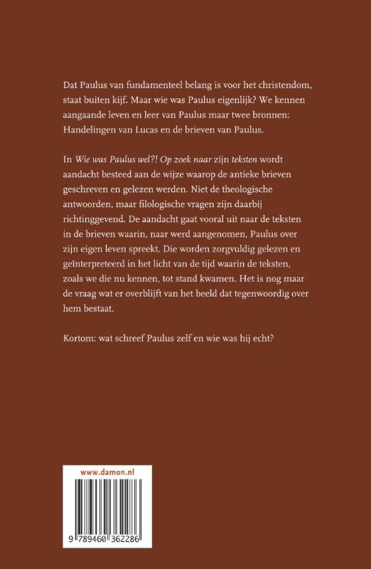 Wie was Paulus wel?!backcover