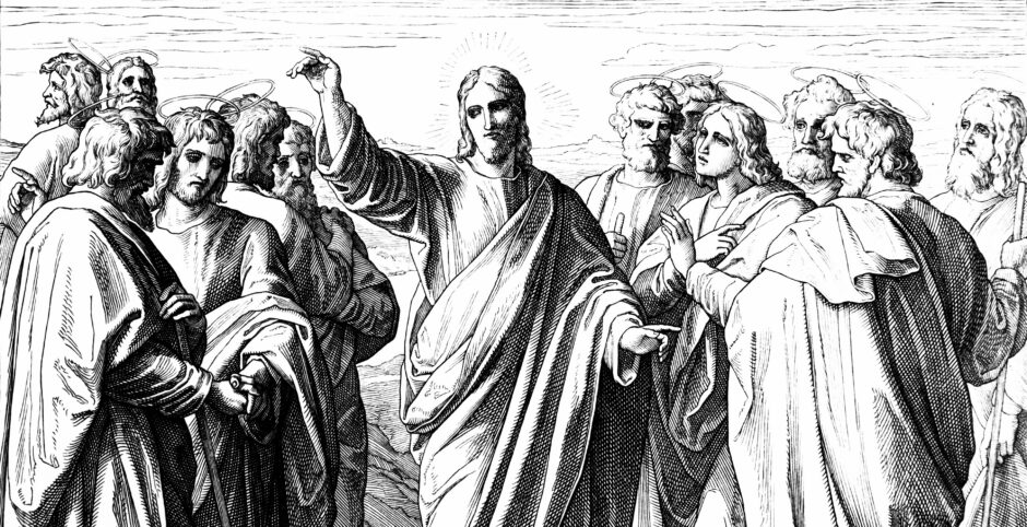Engraving by the German painter Julius Schnorr von Carolsfeld (March 26, 1794 - May 24, 1872)
