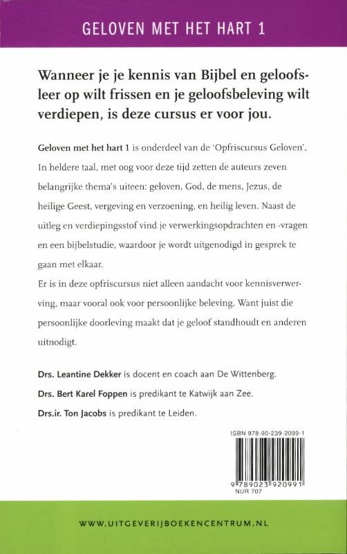 Geloven met het hartbackcover