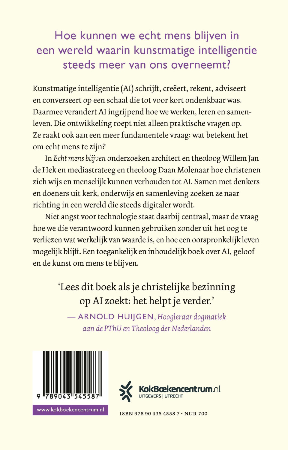 Echt mens blijvenbackcover