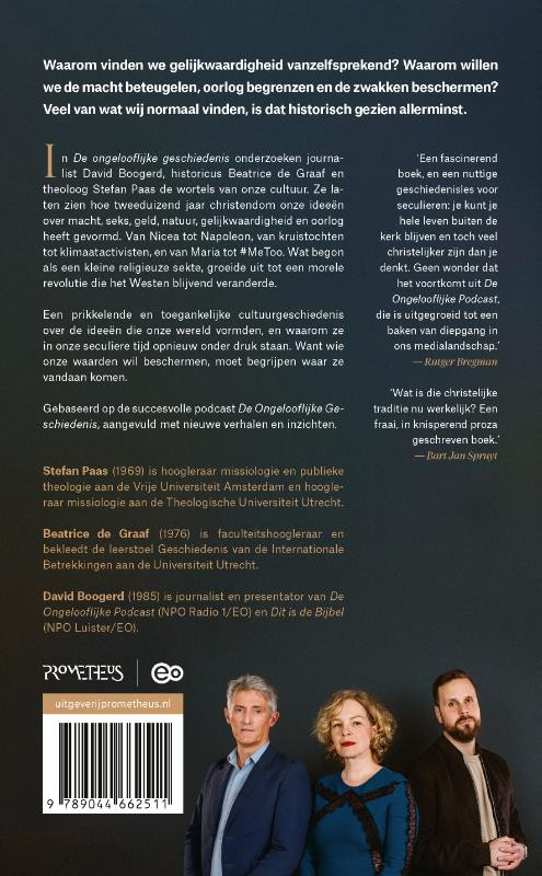 De ongelooflijke geschiedenisbackcover