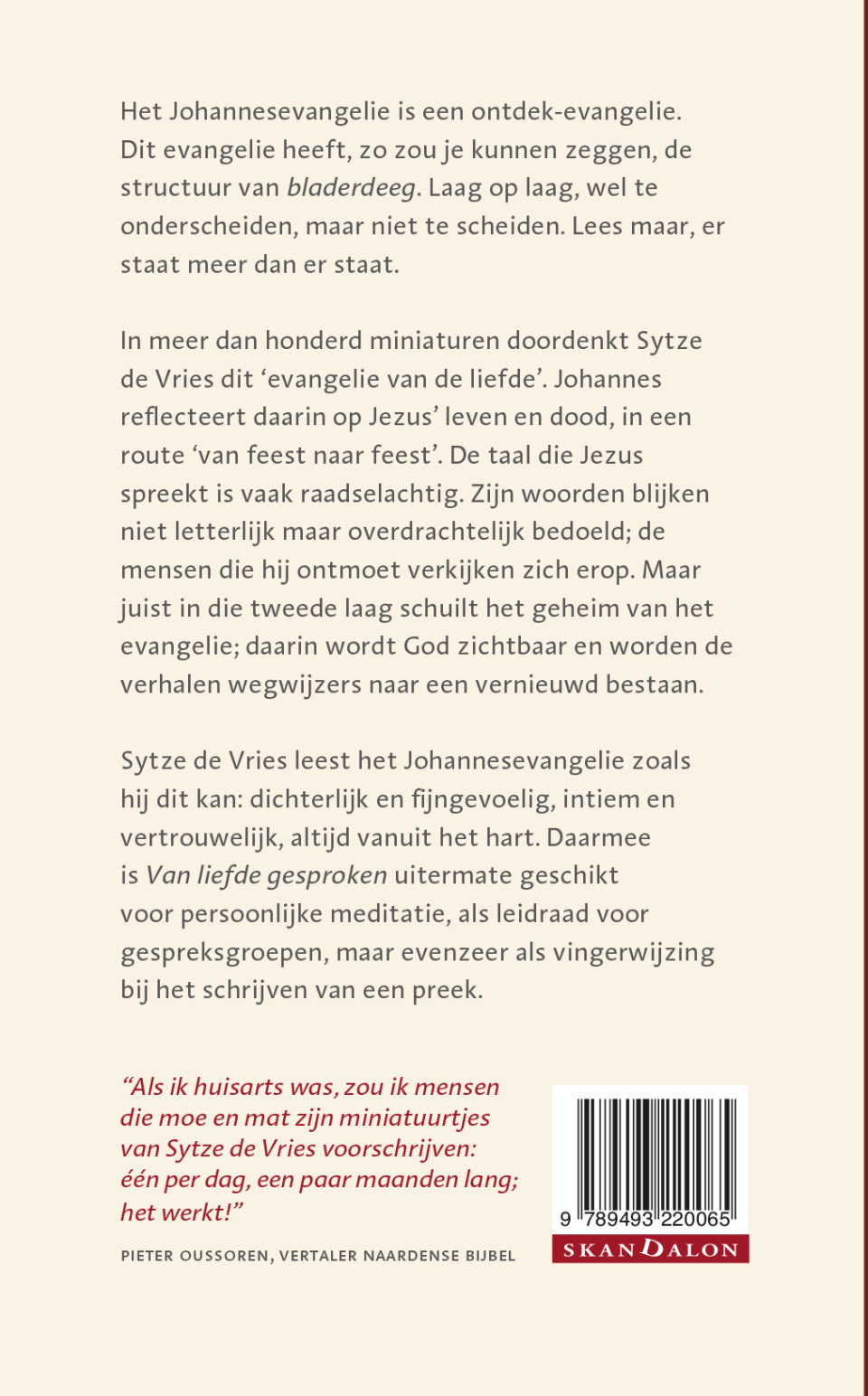 Van liefde gesproken – Miniaturen bij Johannesbackcover