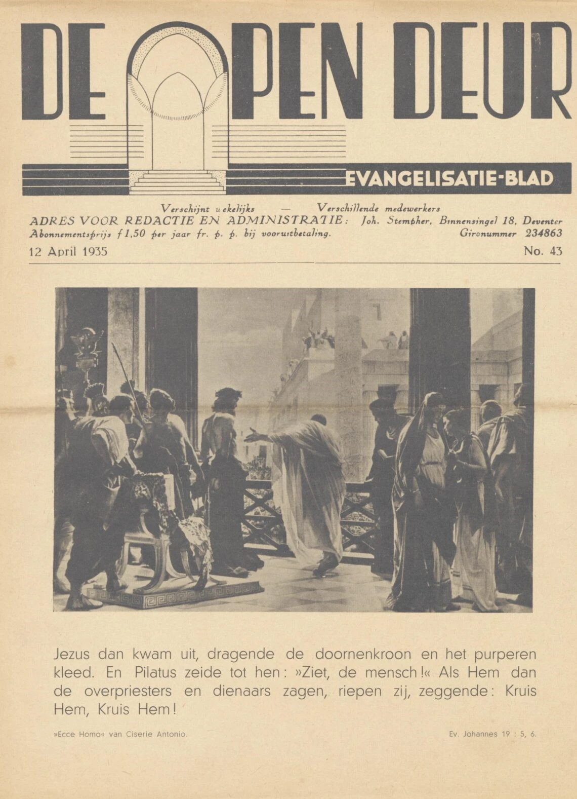 De Open Deur nr. 43 van 12 april 1935.