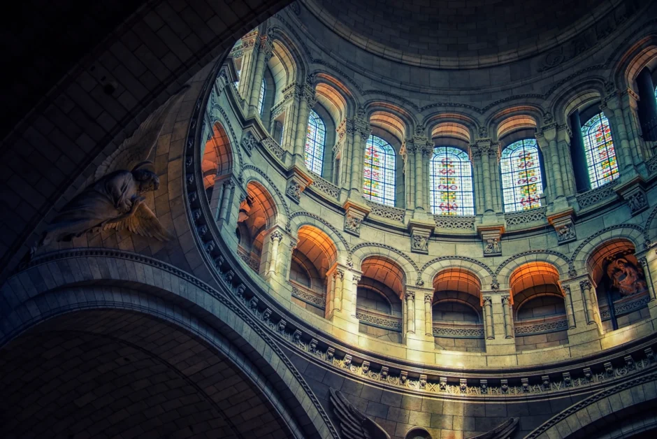 Een foto van de Sacre-Coeur basilica in Parijs